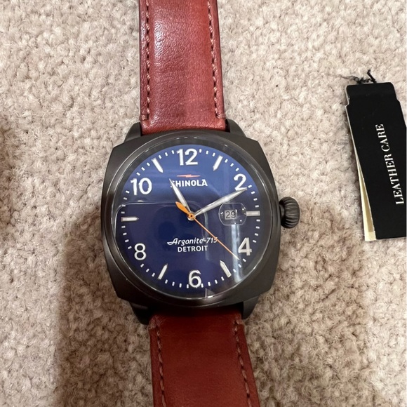 Shinola 46mm Brakeman Watch, Brown/Gunmetal - Picture 3 of 9